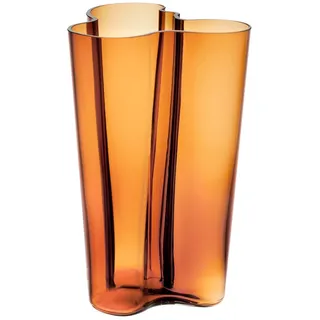 Iittala Aalto Vase Glas Kupferfarben, Maße: 17cm x 17cm x 25cm, 1007881, Kupfer