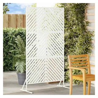 vidaXL Sichtschutz 100 x 180 cm Weiß/Stahl