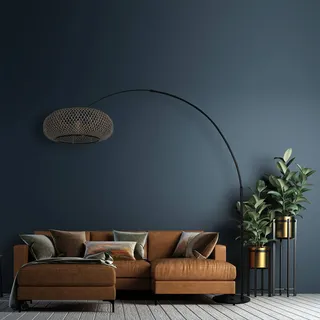 Steinhauer Bogenlampe Sparkled Light, schwarz, für Wohn- / Esszimmer, Metall, Skandinavisch, Stehlampe - 42 cm - cm - 230 cm
