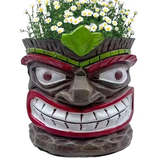 Blumentopf Mit Gesicht Skulpturale Vase Aus Harz Abstrakter