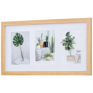 Levandeo® Bilderrahmen Collage Eiche 10x15 cm 3 St.