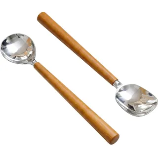 2er Set Skandinavisches Salatbesteck Akira 1 edel aus Edelstahl 30 cm