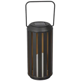 Dehner LED Solarleuchte Tilda, warmweißes Licht, IP44, Metall / Kunststoff, schwarz, Warmweiß, elegante Gartenleuchte mit 6 Stunden Leuchtdauer, auch Akkubetrieb schwarz