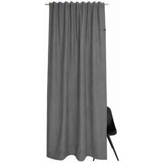 SCHÖNER WOHNEN-Kollektion Vorhang SOLO Blickdichter Schlaufenvorhang (1 St), Mischgewebe, 130 x 300 cm in Grau grau 130 cm x 300 cm