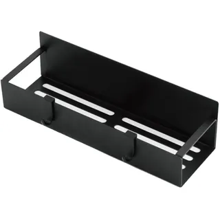 Magnetisches Gewürzregal Für Den Kühlschrank Mit Haken, Küchenaufbewahrung, Schwarz, 29,5 X 9,5 X 5 Cm