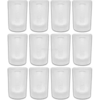 Jägermeister Shotglas Gläser-Set - 12x Shotgläser Milchglas weiss - Weiß