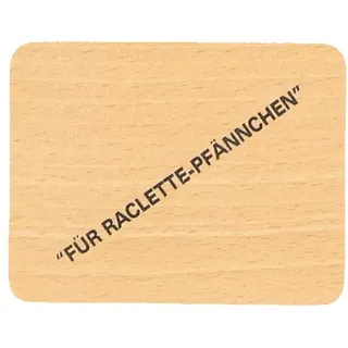 Untersetzer für Raclette-Pfännchen aus Holz, 10 cm, schont Raclette-Pfännchen & Tische vor Öl & Kratzern, hitzebeständiges Raclette Brett, EU Produktion, heimische Buche