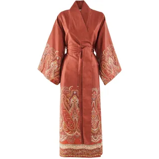 BASSETTI SABBIONETA Kimono aus 100% Baumwollsatin in der Farbe Bordeaux R2, Größe: L-XL - 9331469