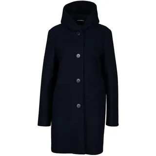 Fuchs Schmitt Kurzmantel Wollstrickmantel mit Schurwolle, Kapuze blau 38 EU