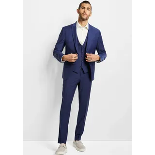 Anzug CINQUE "CICASTELLO", Herren, Gr. 52, N-Gr, blau, Web, Obermaterial: 53% Polyester, 43% Schurwolle, 4% Elasthan, unifarben, modisch, Basic, Anzüge, mit Powerstretch