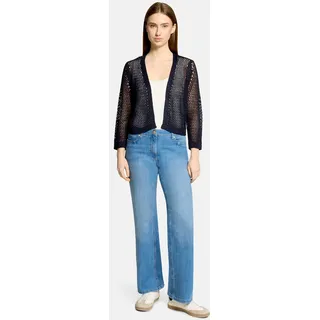Betty Barclay Grobstrickjacke mit Lochmuster Blau 40