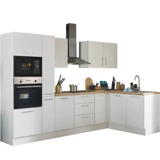 BASIC by Balculina Winkelküche Turin L-Form 300 cm weiß