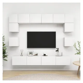 furnicato TV-Schrank Hängendes TV-Schrank-Set Weiß mit 100x30x30, 80x30x30, 60x30x30 & 30 (1-St) Wandregal mit viel Stauraum und pflegeleichter Oberfläche für Zuhause weiß 100 cm x 30 cm x 100 cm
