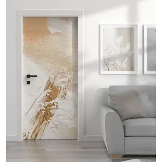 MyMaxxi Dekorationsfolie Türtapete Türposter Türfolie selbstklebend Abstrakte bemalte Wand, (Goldene Farbe, 1St.}, Klebefolie Tür aufgerollt), Selbstklebend