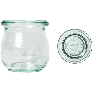 Weck Tulip 75 ml 12-teiliges Glas mit Deckel zum Einmachen von Konserven, Säften, luftdichter Aufbewahrung von trockenen Zutaten