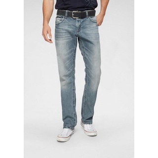 CAMP DAVID Loose-fit-Jeans mit markanten Nähten und Stretch blau
