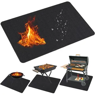 Kaminunterlage, Grillmatte, Bodenmatte, Hochtemperaturbeständig Bis 400°c, Isolierend, Feuerfest, Ideal Als Ofenunterlage Oder Kaminunterlage, 100 X 150 Cm