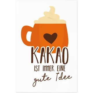 JUNIWORDS Poster, Kakao ist Immer eine Gute Idee, 60 x 90 cm