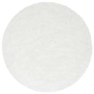 Hochflor-Teppich Mikro Soft Super, my home, rund, Höhe: 50 mm, besonders weich durch Mikrofaser, extra flauschig, einfarbig, weich weiß Ø 140 cm x 140 cm x 50 mm