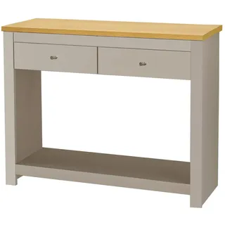 loft24 Konsolentisch Eddie, Flurtisch mit 2 Schubladen im Landhausstil, MDF, Breite 97 cm beige