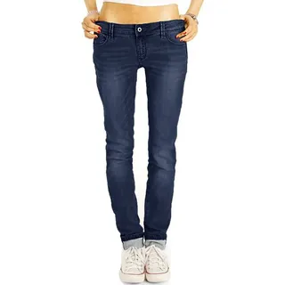 be styled Low-rise-Jeans Low Waist Hüftjeans im lockeren bequemen Relaxed Fit - Damen - j21k-2 mit Stretch-Anteil, 5-Pocket-Style blau 38