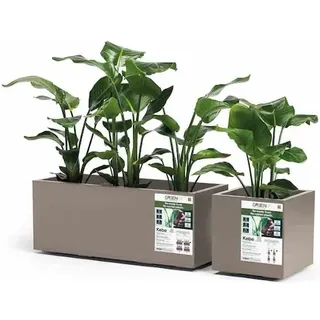 Euro3Plast Kübel Greener Kebe 40 x 40 x 40 cm taupe