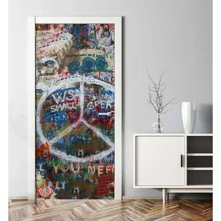MyMaxxi Türtapete selbstklebend - Einteilige Türfolie 90x200 cm - Motiv: Abstraktes Graffiti Gemälde Türklebefolie zum verschönern & bekleben der Tür - Türaufkleber aus Klebefolie