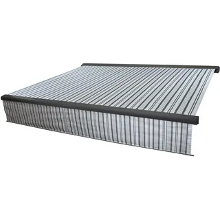 MCW Kassettenmarkise H124 5 x 3 m grau/weiß