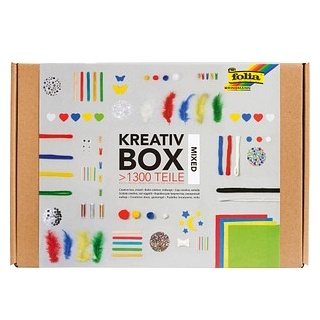 folia Bastelset Kreativbox mixed 1.300-tlg. mehrfarbig