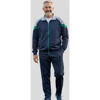 Herbold Sportswear Trainingsanzug Herren Freizeitanzug Sportanzug (2-tlg), gerade Beinabschlüsse und Biese auch in Kurzgrößen blau|grau|grün 27