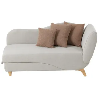 Vente-Unique Recamiere, Beige, Textil, Uni, 1-Sitzer, 160x81x80 cm, Wohnzimmer, Sessel, Relaxliegen