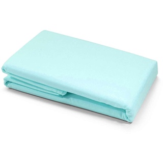 Microfaser Bettlaken Haustuch ohne Gummizug Betttuch Pension Reise Tischdecke (Blau, 200x220 cm)