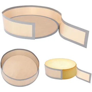2st Silikon Backmatte für Springform 9", Rutschfest Runde Silikonmatte Leicht zu Reinigen Backblechzubehör für Käsekuchenformen Verhindert das Anhaften von Kuchen am Boden an Den Seiten