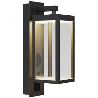 LUCANDE Außenwandleuchte Aluminium 17,8 cm x 12 cm x 38 cm 1-flammig schwarz