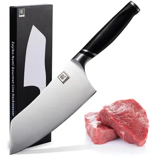 Zayiko NAMI Blockmesser 21 cm Schwarz/Poliert/Ergonomischer Griff