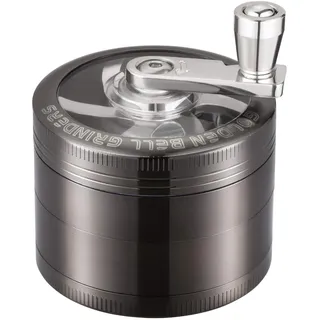 Lihao 5 cm Grinder Kräutermühle Gewürze Zinklegierung 4-teilig mit Kurbel, mehrfarbig