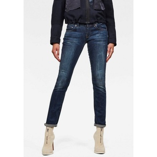 G-Star RAW Straight-Jeans Midge Saddle Straight 5-Pocket-Design mit markanten Steppnähten blau