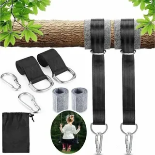 Hängemattengurte, Hängemattenbefestigung Mit Baumschaukel, Extrem Strapazierfähiger Aufhängegurt Mit D-ring Und Hängemattengurten, Max. 550 Kg Für Camping, Hängematten Und Gartenschaukeln (2 X 1,5 M)