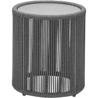 Musterring Beistelltisch Formentera Ø 36 cm Aluminium Grau Anthrazit