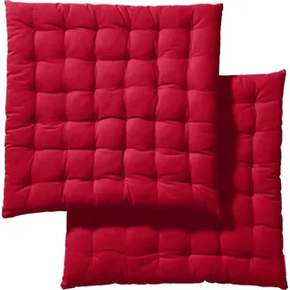 REDBEST Stuhlkissen 2er-Pack 40 x 40 cm Rot