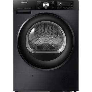 Hisense DH3S902BB3 3S, Freistehend, Frontlader, Schwarz, Drehregler, Berührung, Links/Rechts, Schwarz - Schwarz