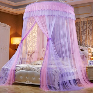 YXZN Breathable Runde Canopy Spitze Prinzessin Stil Bett Vorhang Netting Himmel über Kinderbett Baldachin Princess Bed Canopy
