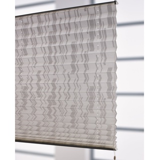 Liedeco® Klemmfix-Plissee freihängend - 120 x 175 cm weiß/weiß | Plissee farbig fürs Fenster | Sonnenschutz Fensterdekoration innen | lichtdurchlässig Blickdicht verstellbar | 123 montiert