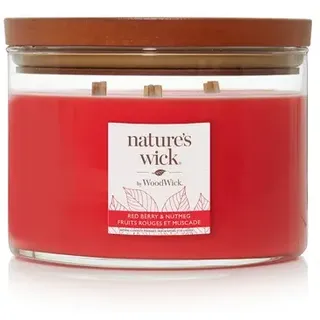 nature's wick 3-Docht Redberry & Nutmeg - rot
