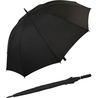 Impliva Langregenschirm Falcone® XXL 10-Streben Golfschirm Fiberglas, riesengroß, windsicher und leicht schwarz