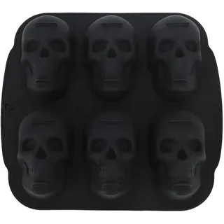 Flexible Silikon-skelettkopfform Für Kuchen, Kekse, Schokolade, Süßigkeiten Und Eiscreme – Ideal Für Halloween