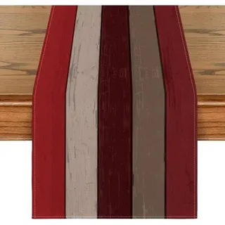Rot Antik Rustikaler Holz Tischläufer Herbst Deko 40x140 cm