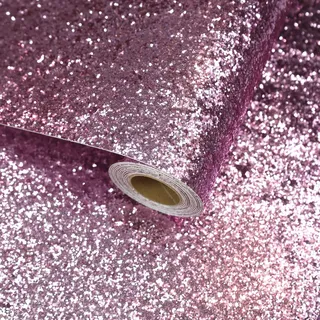 VaryFloral Tapete Selbstklebend Glitzer Rosa Möbelfolie Selbstklebend 30cmx300cm Glitzernder Glanz Klebetapete Strukturiert Klebefolie Möbel Retro Abnehmbar Folie für Möbel Kommode Bastelideen