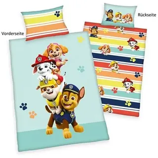 PAW PATROLTM Wendebettwäsche PAW PATROLTM-Hunde Baumwoll Flanell Einzelbett, 2tlg.