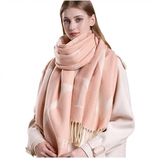 Viellan Modeschal Kaschmir-Kunstfaser-Schal,Schal verdicken für Damen,190cm rosa